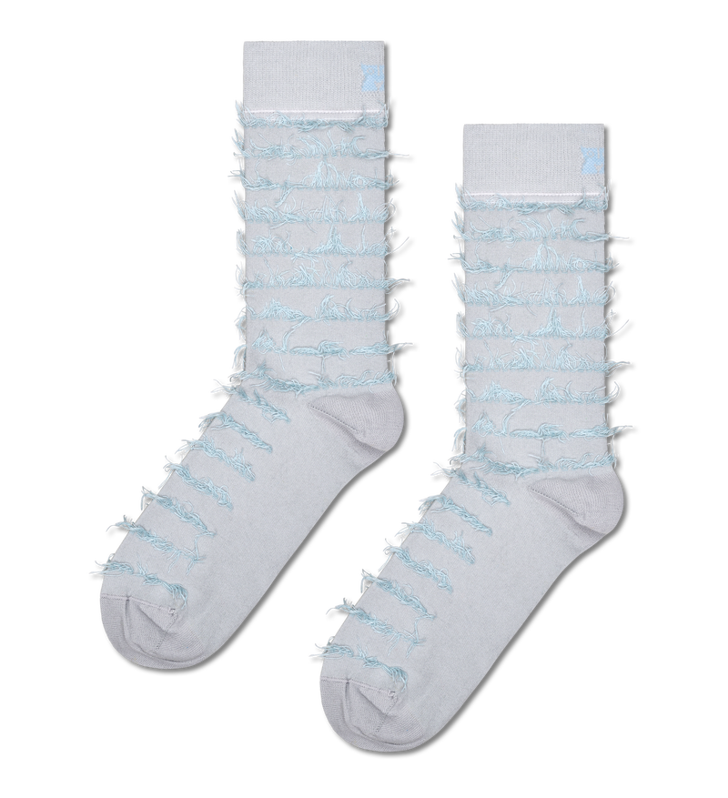 Light Grey Fringes Sock | Fancy Fashion Socks