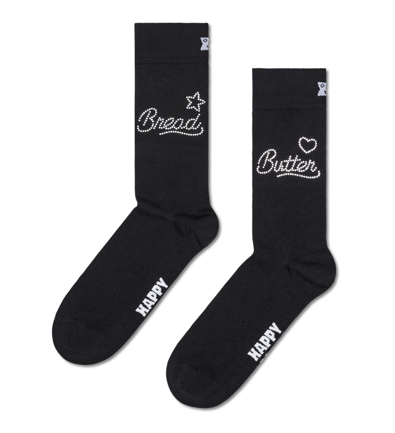 Black Butter Crew Sock | Fun & Funky Novelty Socks