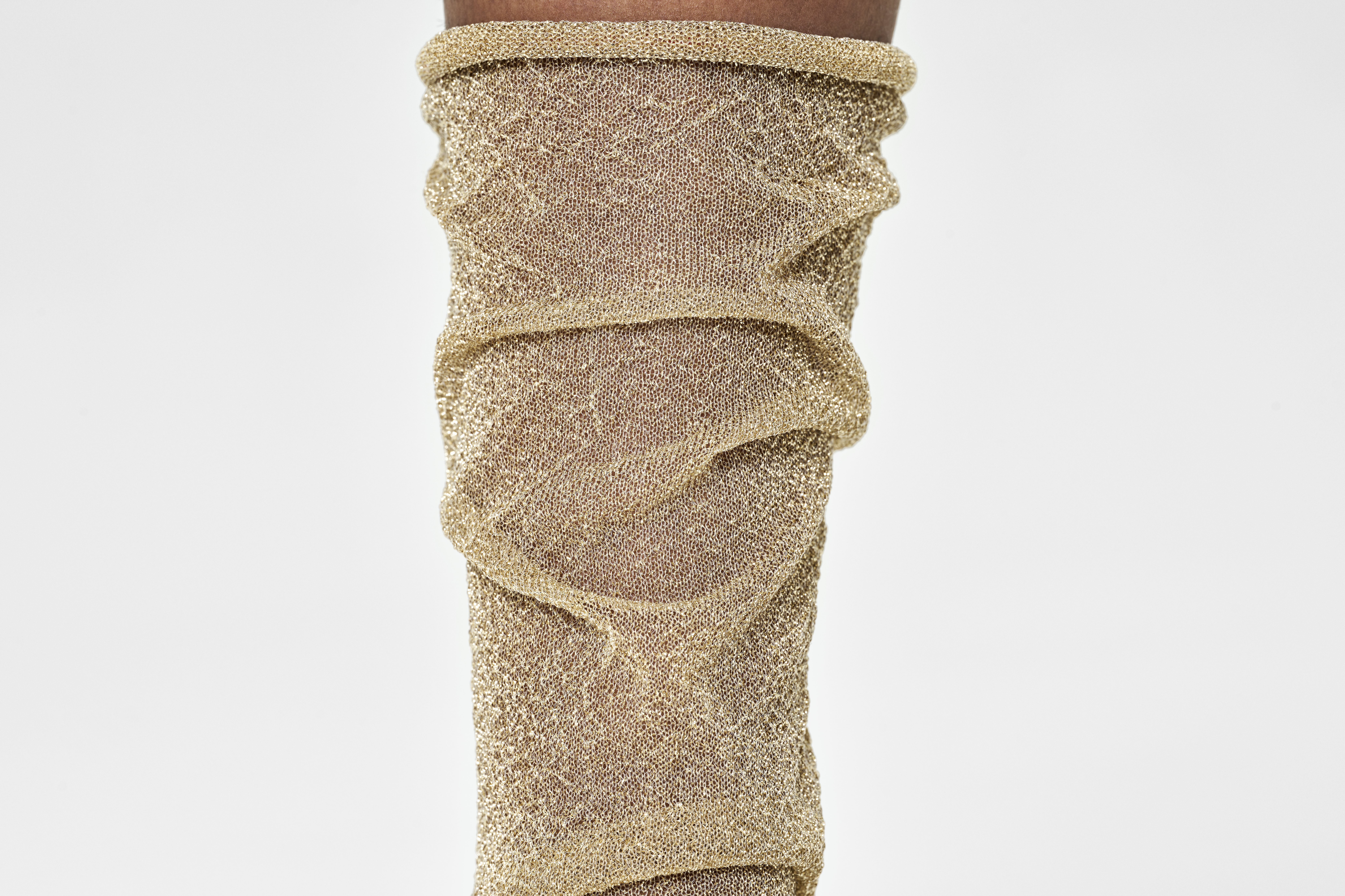 Crinkly Glitter Slouch Sock