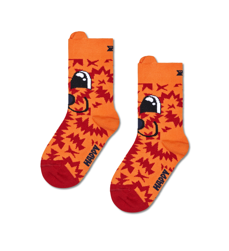 Kids Animal Socks | Orange Fox Crew Sock for Kids