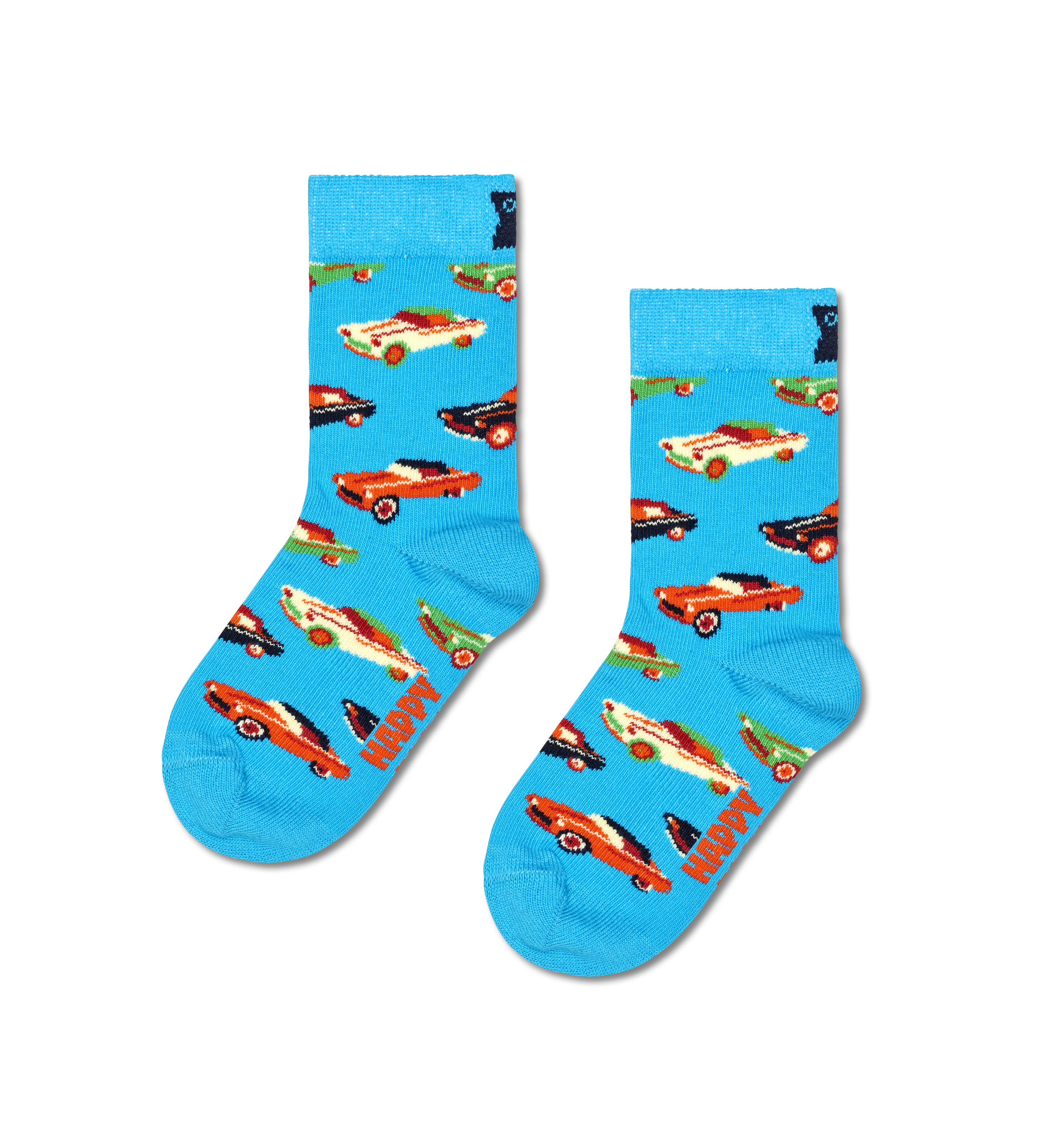 Kids Car Sock | Fun Turquoise Crew Socks for Kids