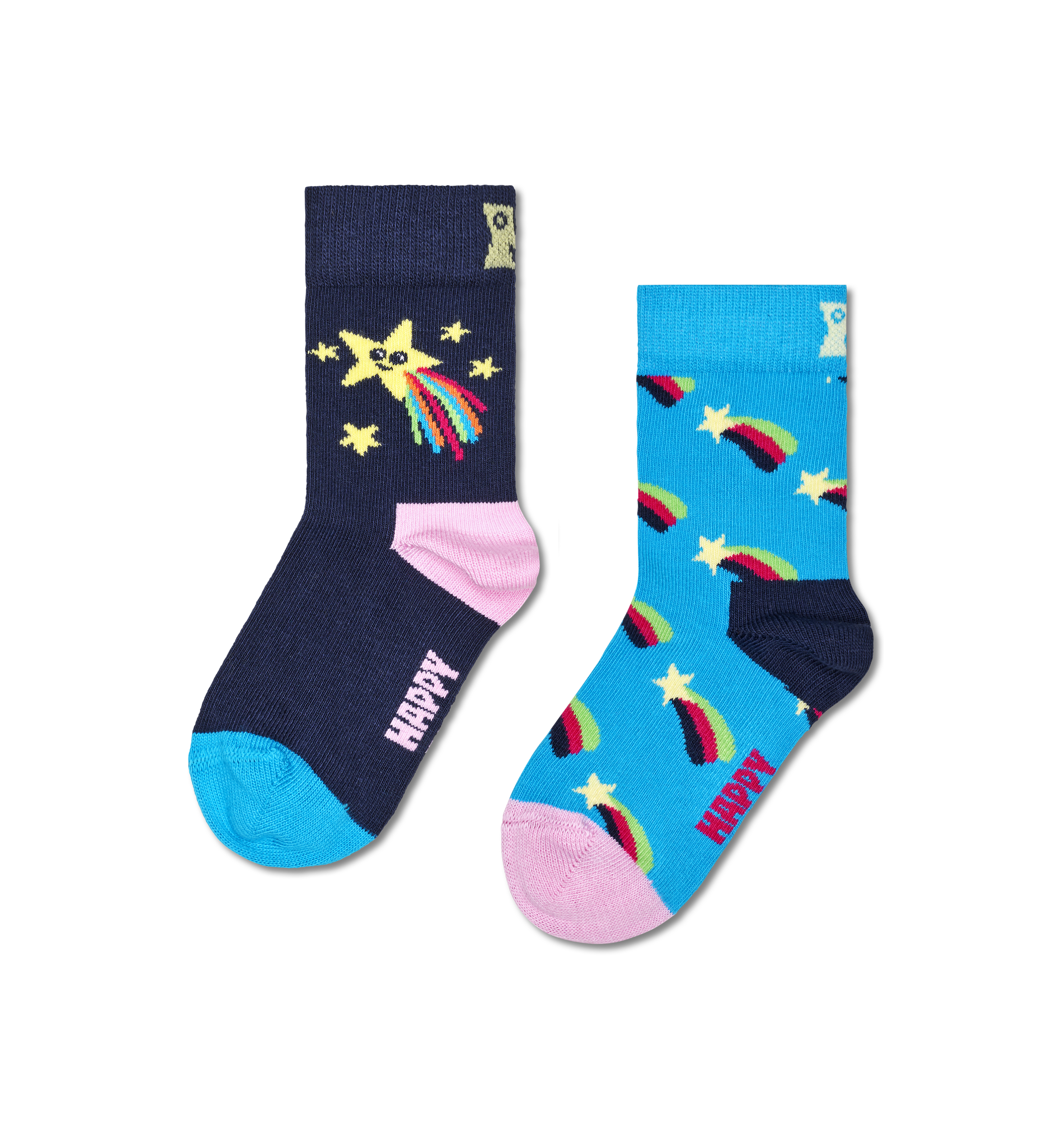Kids Navy 2-Pack Shining Star Crew Socks