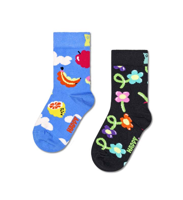 Kids 2-Pack Cloudy Fruit Socks