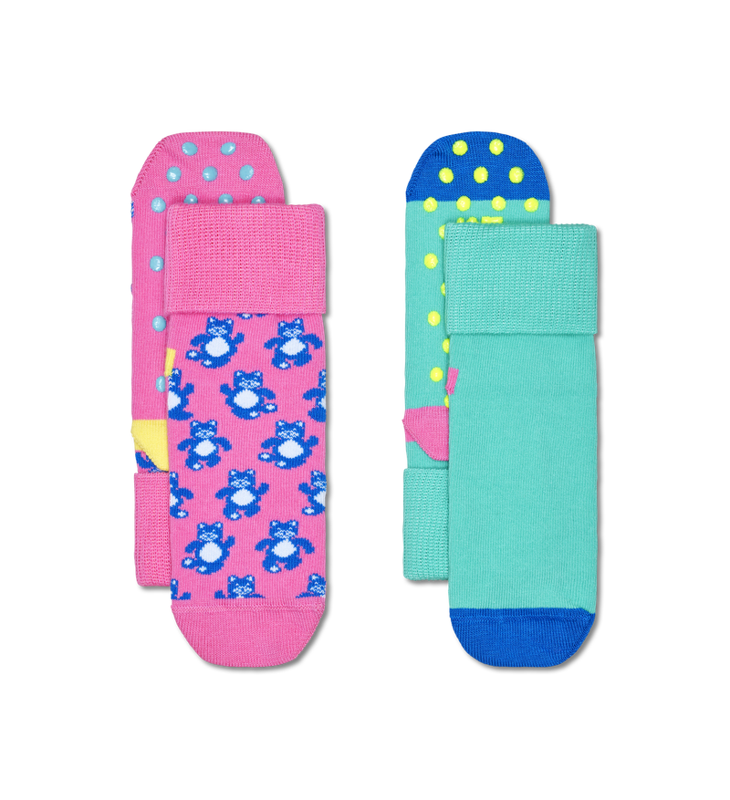 Kids Non Slip Socks | Funny Teddy Bear Grip Socks