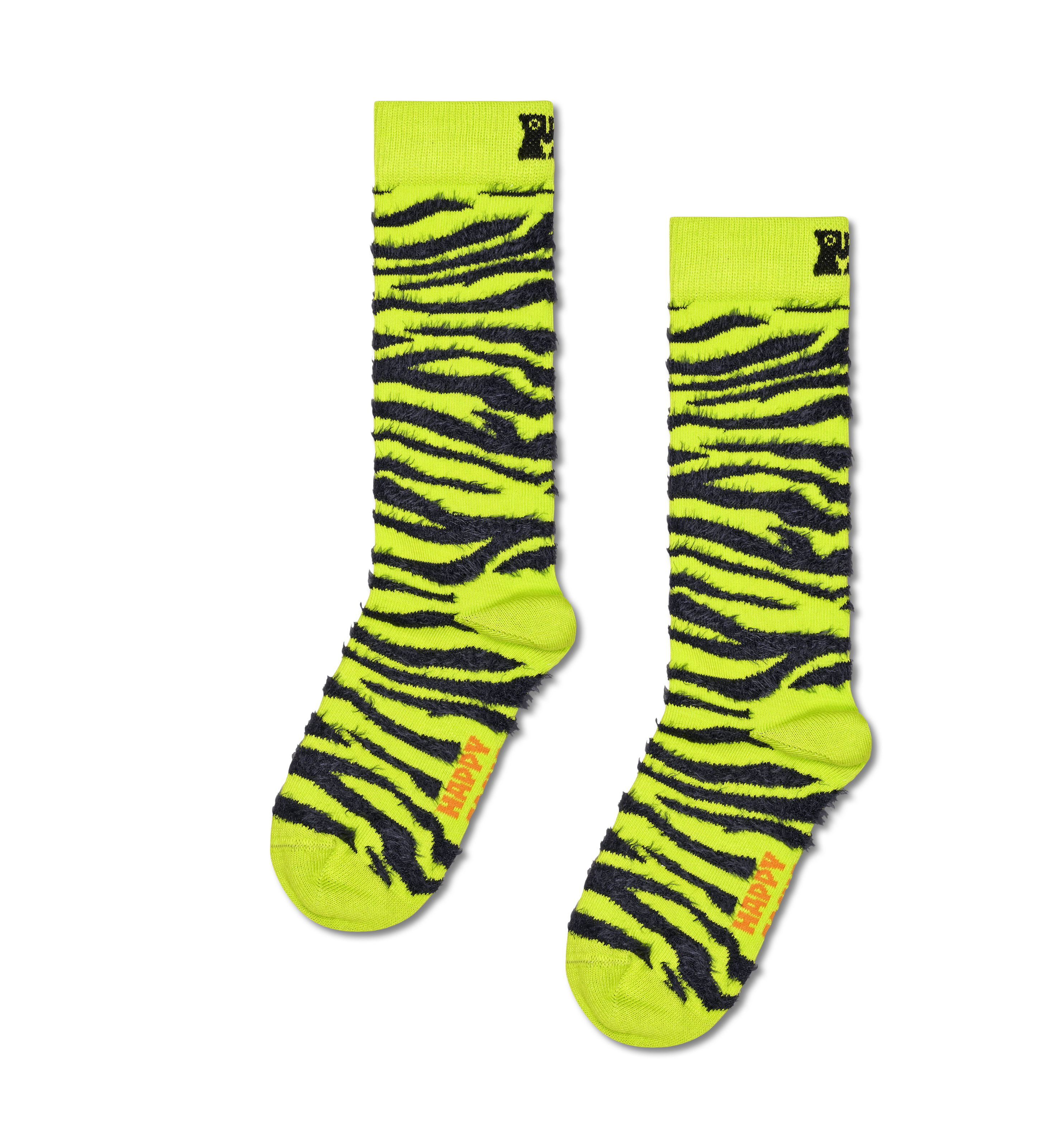 Kids Fluffy Zebra Socks | Fun Animal Knee High Socks