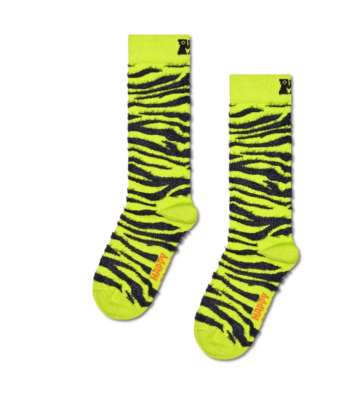 Kids Fluffy Zebra Sock