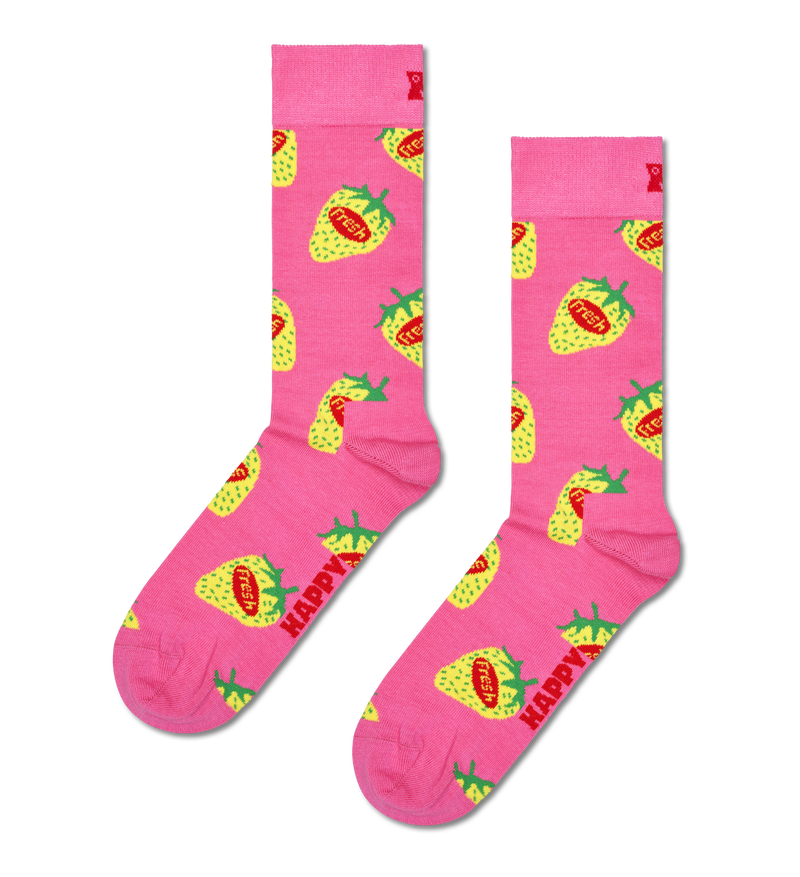 Colorful Strawberry Socks | Fun & Funky Crew Socks