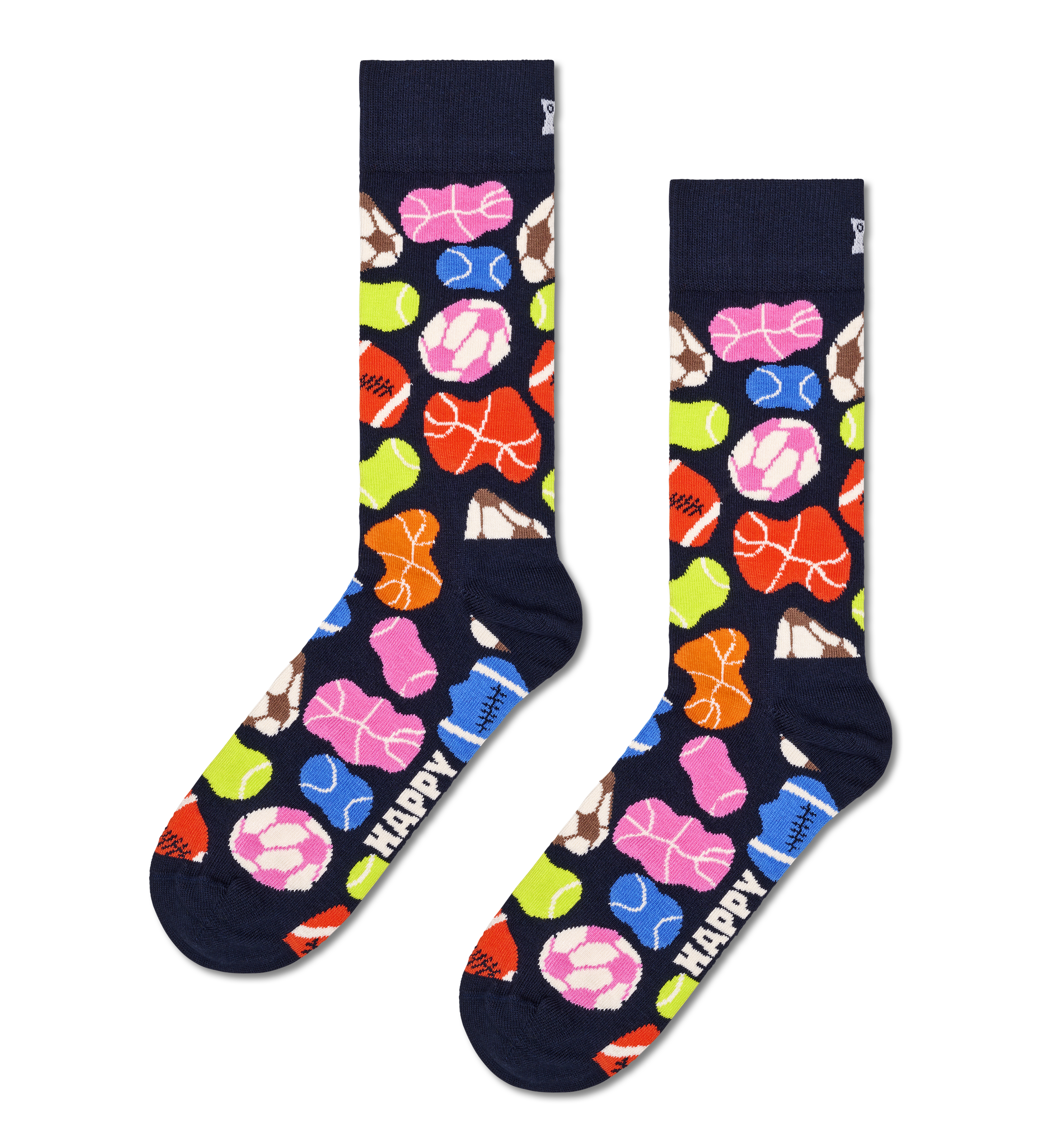 Navy Melted Balls Crew Sock | Fun & Colorful Novelty Socks