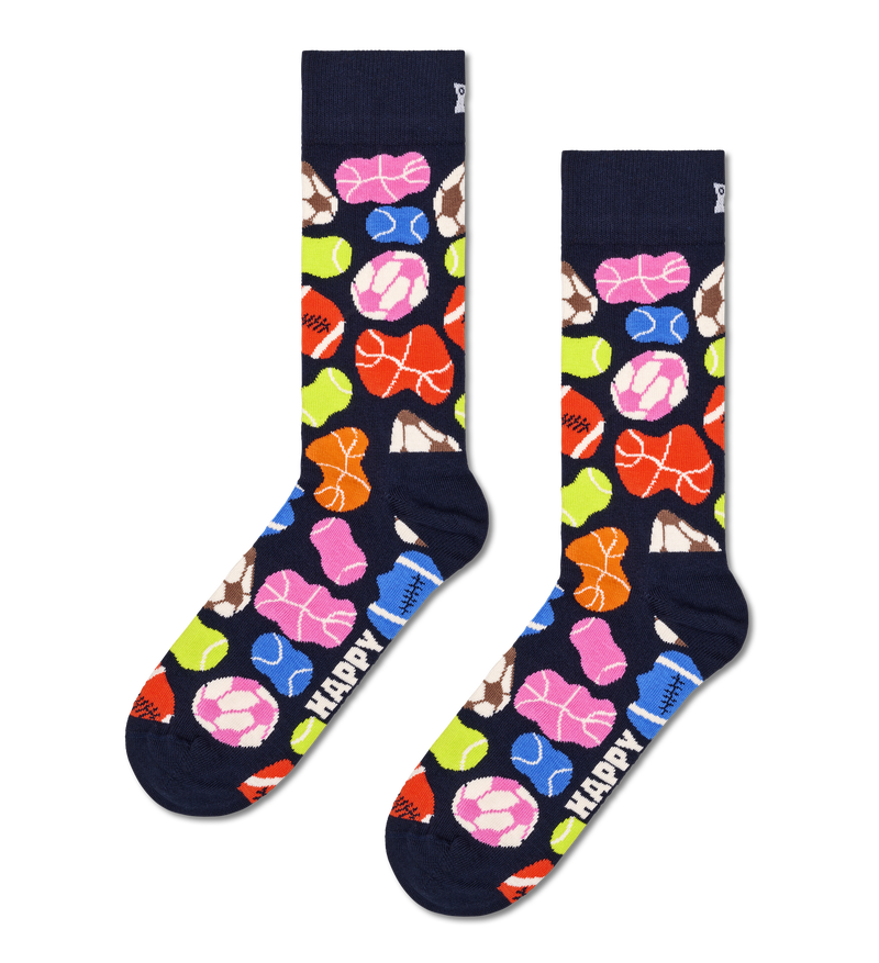 Navy Melted Balls Crew Sock | Fun & Colorful Novelty Socks