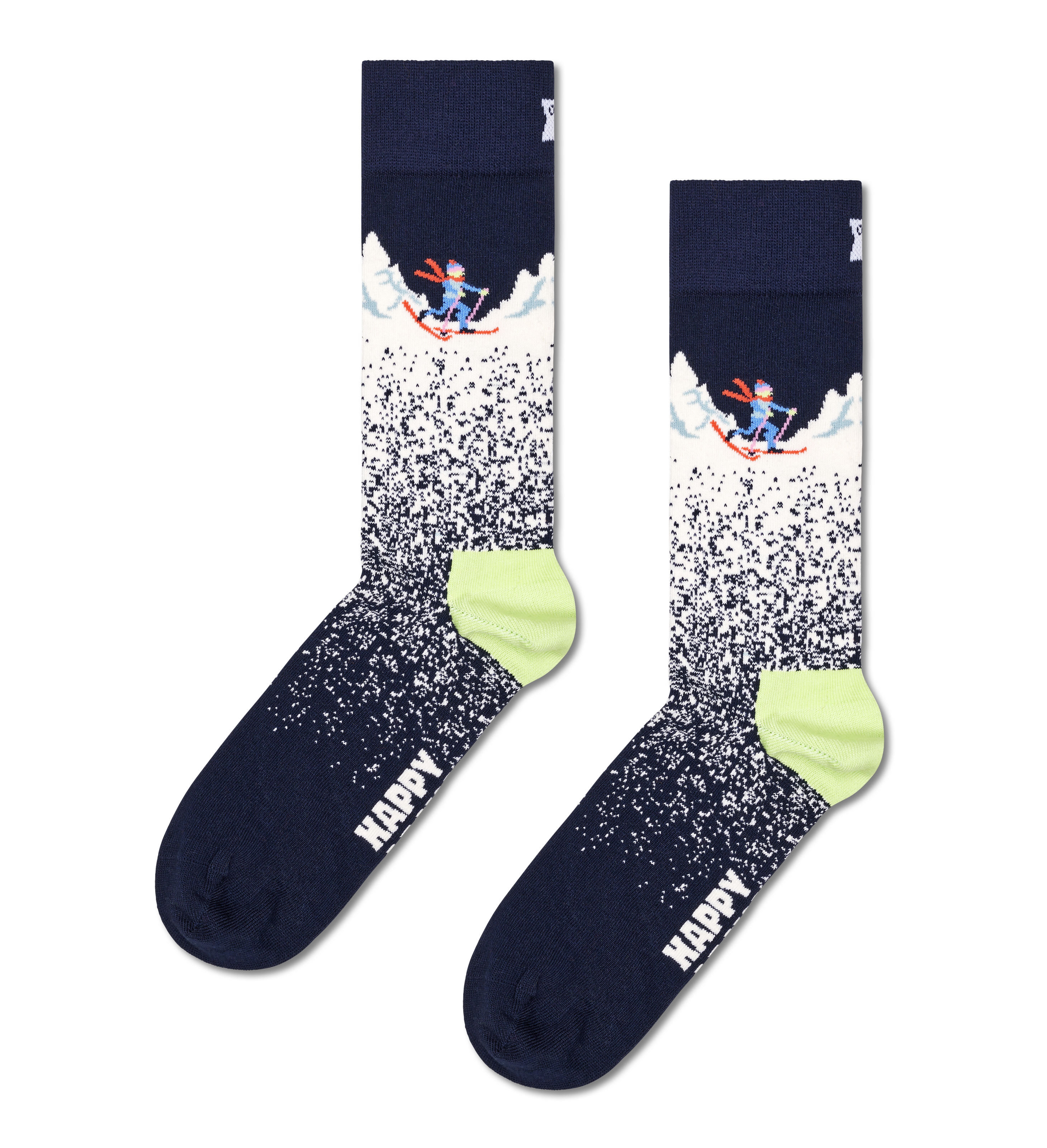 Navy Snowy Night Crew Sock | Fun & Colorful Ski Socks
