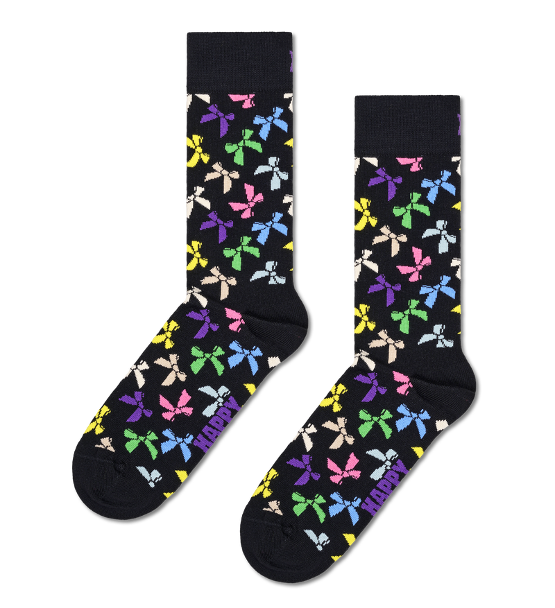 Black Bow Crew Sock - Fun & Crazy Socks