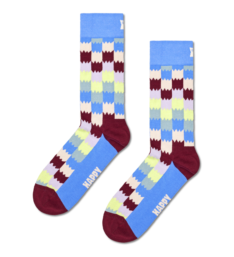 Dizzy Check Crew Sock | Funky Colorful Socks