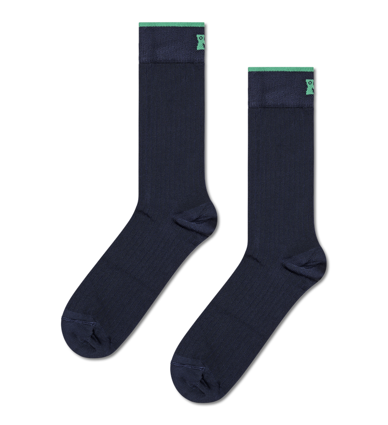 Navy Slinky Crew Sock | Fashionable Novelty Socks