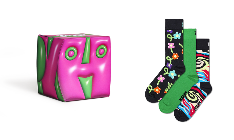 Naavy 3-Pack Hyper Cube Socks Gift Set