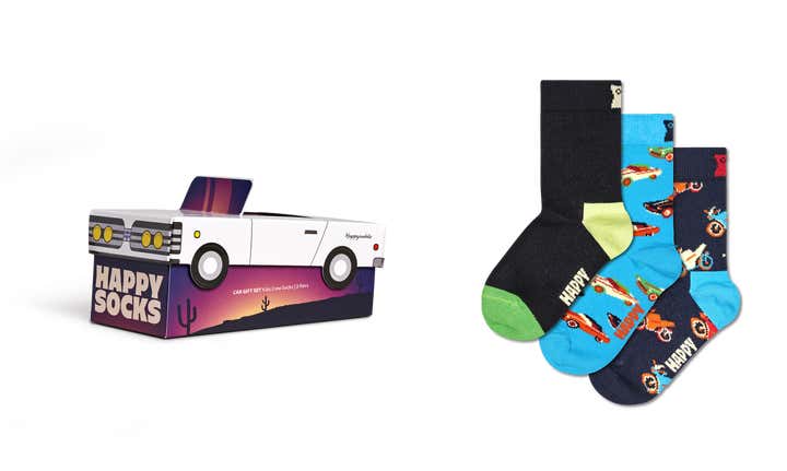 Kids 3-Pack Car Socks Gift Set