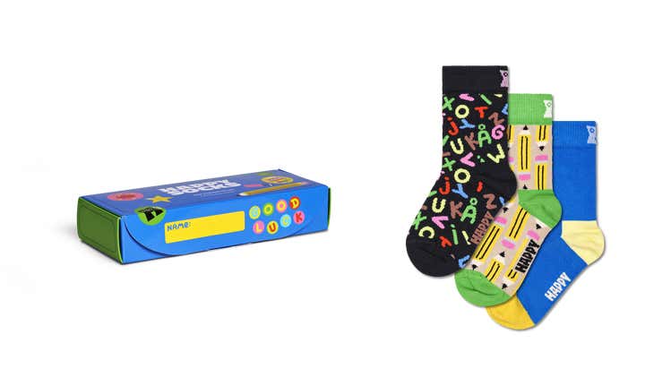 Kids 3-Pack Back To School Socks Gift Set