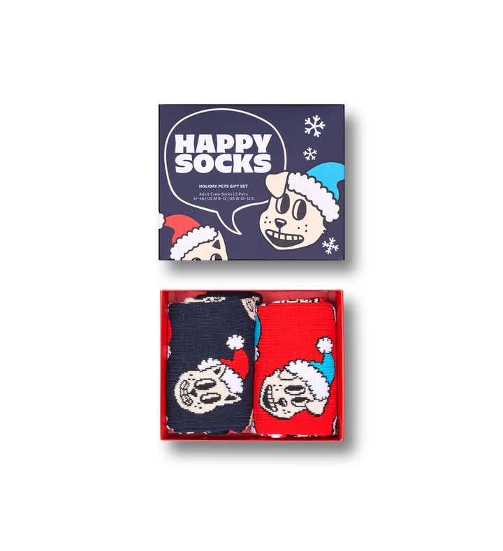 2-Pack Holiday Cat & Dog Socks Gift Set