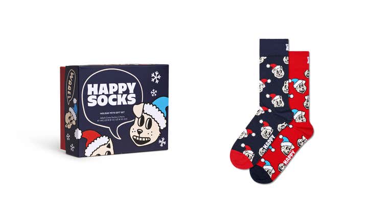 2-Pack Holiday Cat & Dog Socks Gift Set