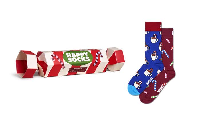 2-Pack Holiday Striped Cracker Socks Gift Set