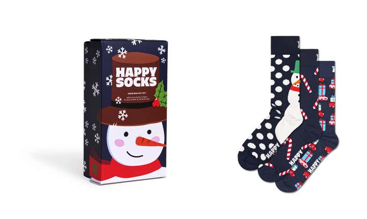 3-Pack Holiday Navy Socks Gift Set