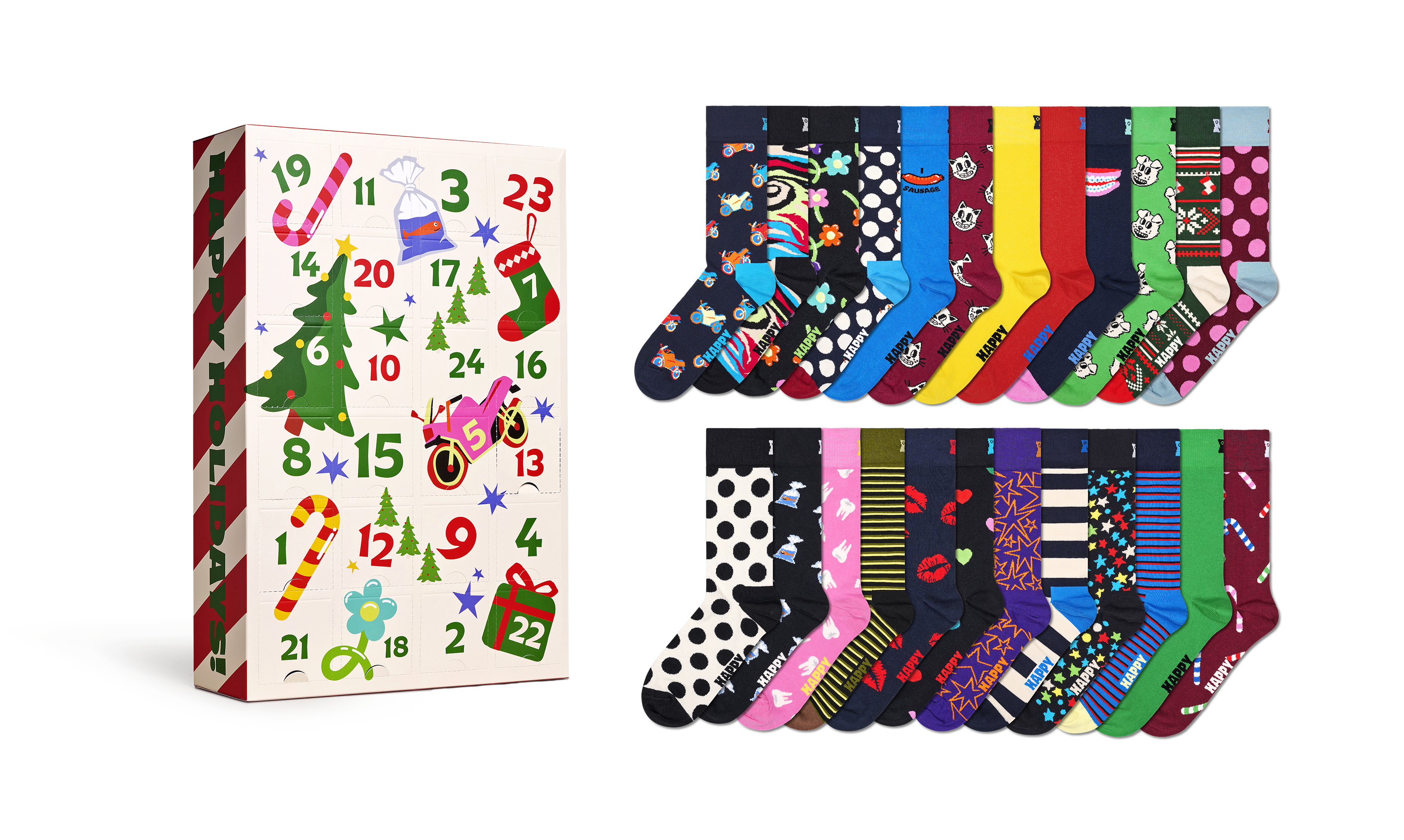 Happy Socks, 24-Pack Advent Calendar Gift Set