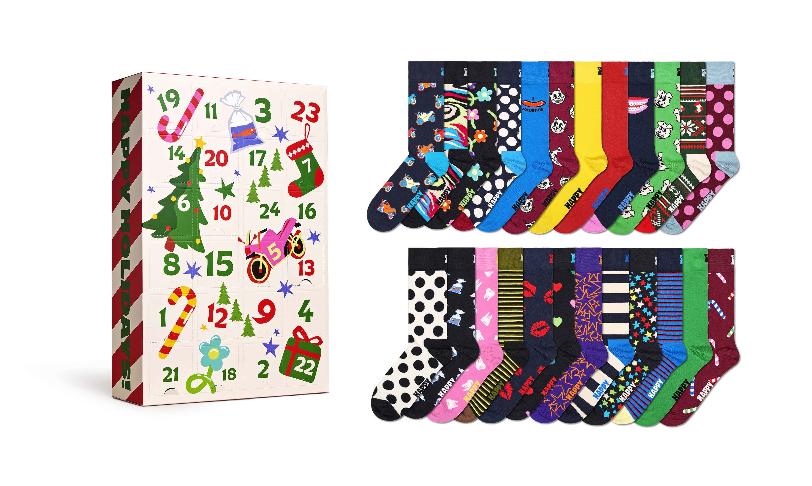 24Pack Advent Calendar Gift Set Happy Socks US