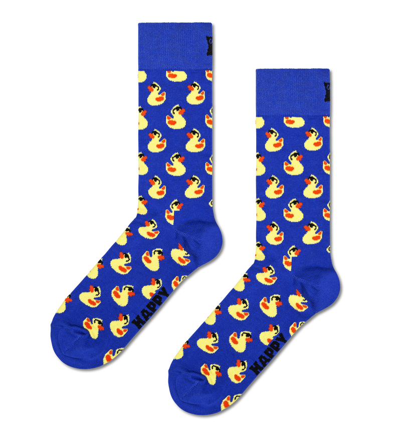 Blue Rubber Duck Socks | Fun Crew Socks