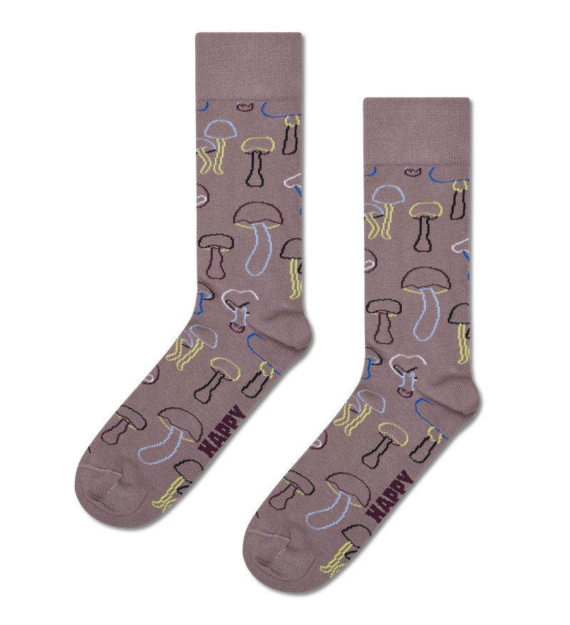 Light Brown Mushroom Plant Dye Crew Sock
