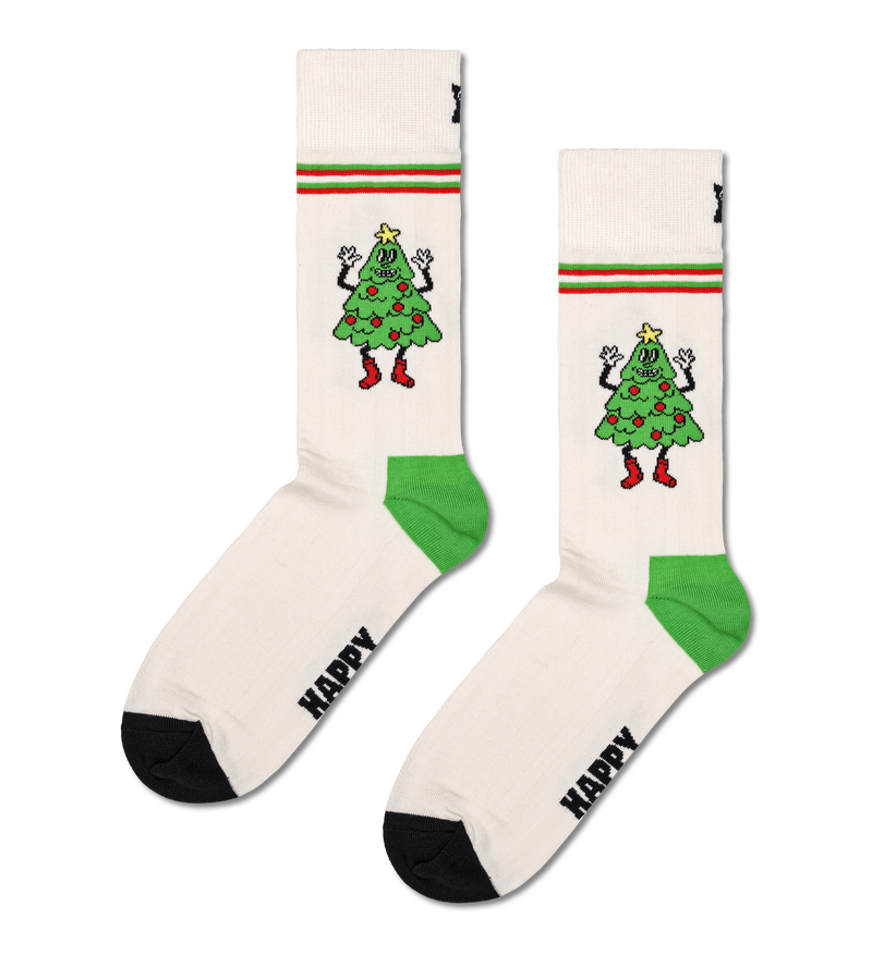 Happy Tree Crew Socks | Christmas Tree Socks