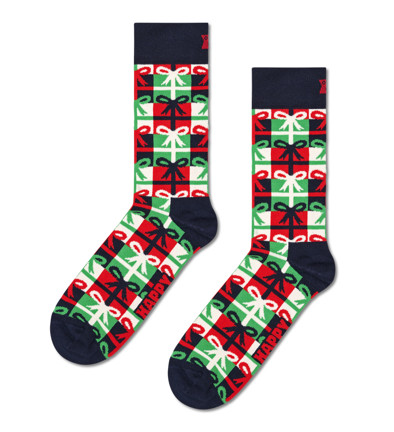 Navy Multi Color Crew Socks | Christmas Gift Ideas