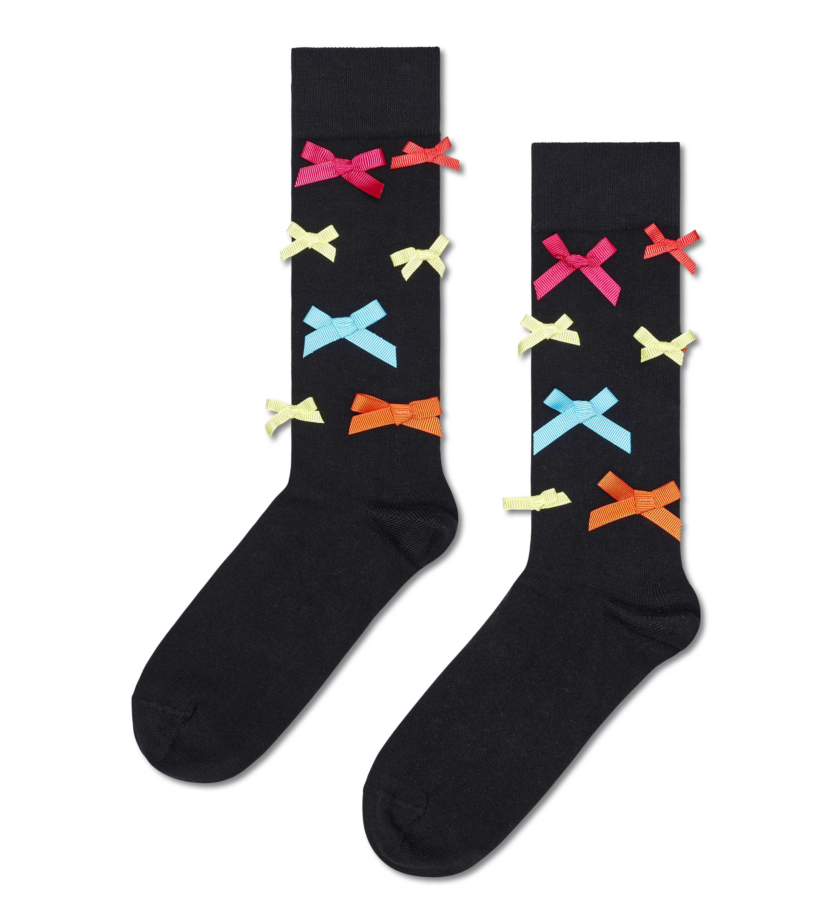 Black Bowmania Mid High Sock | Fashionable Calf Socks
