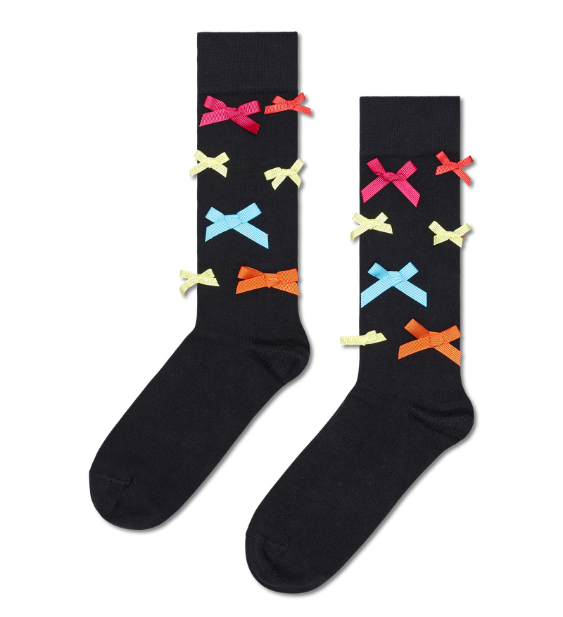 Black Bowmania Mid High Sock | Fashionable Calf Socks
