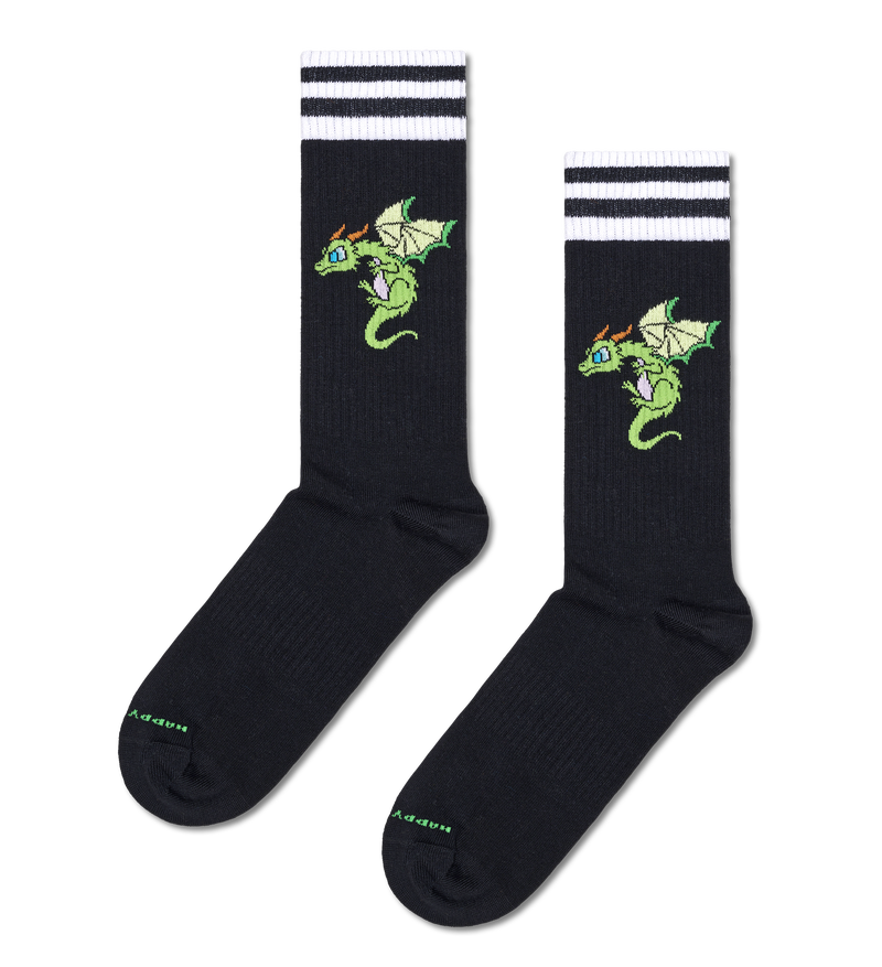 Black Dragon Sneaker Sock | Fun Animal Socks