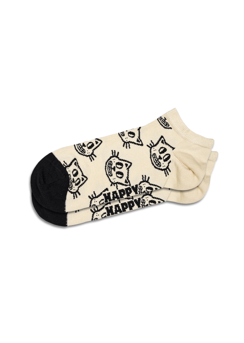 White Cat Low Socks