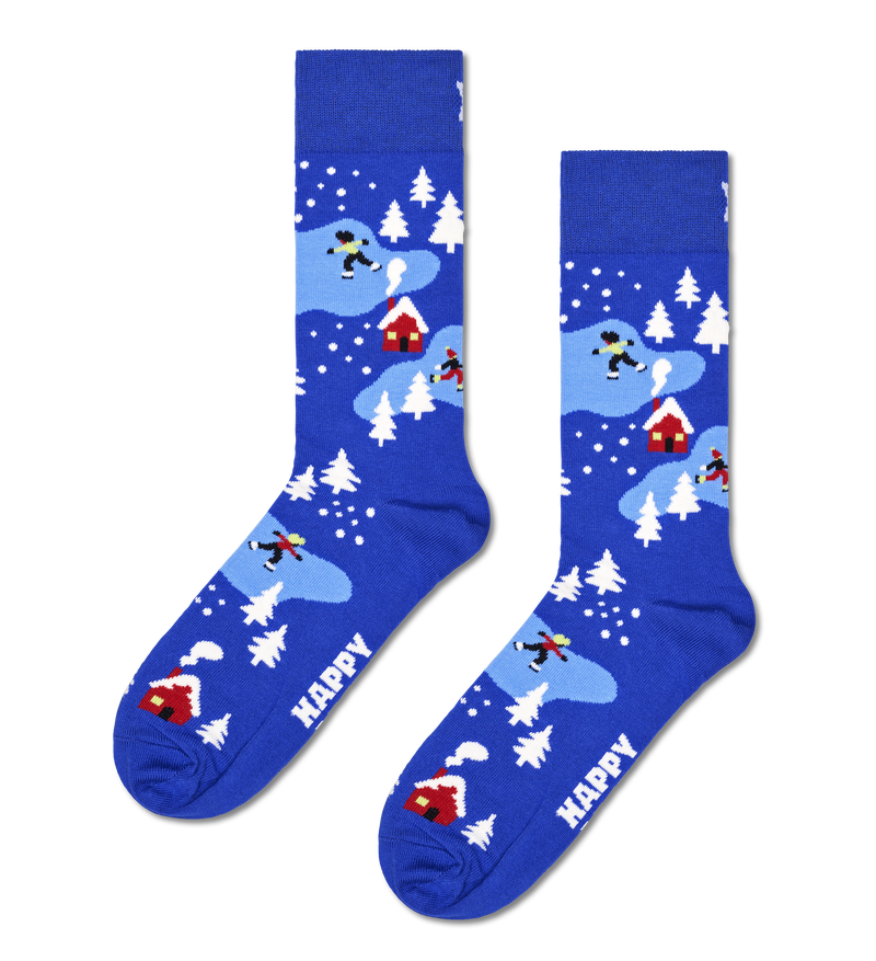 Blue Winter Night Crew Sock | Cozy & Colorful Winter Socks