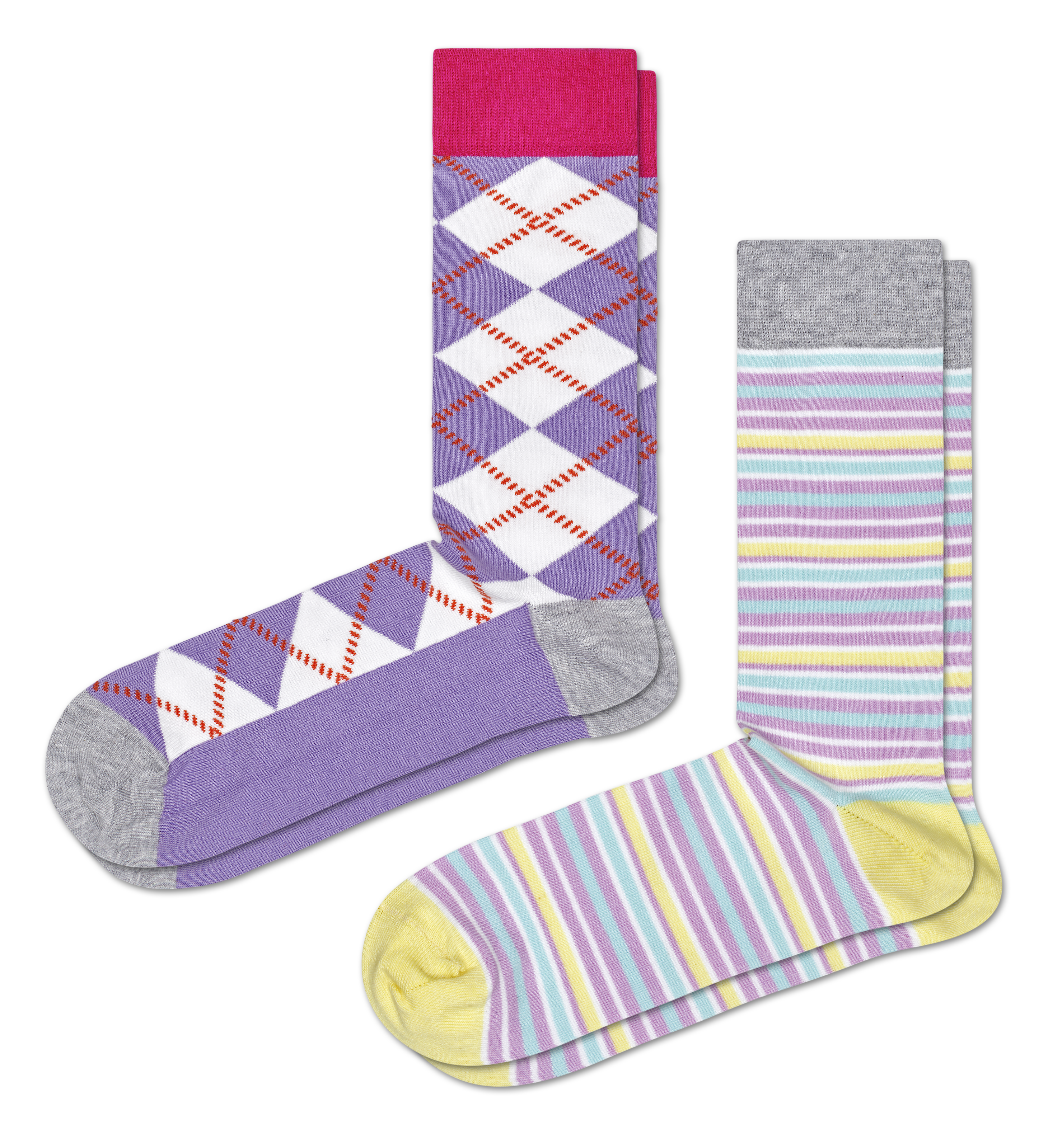 2-Pack Colorful Argyle Dress Socks