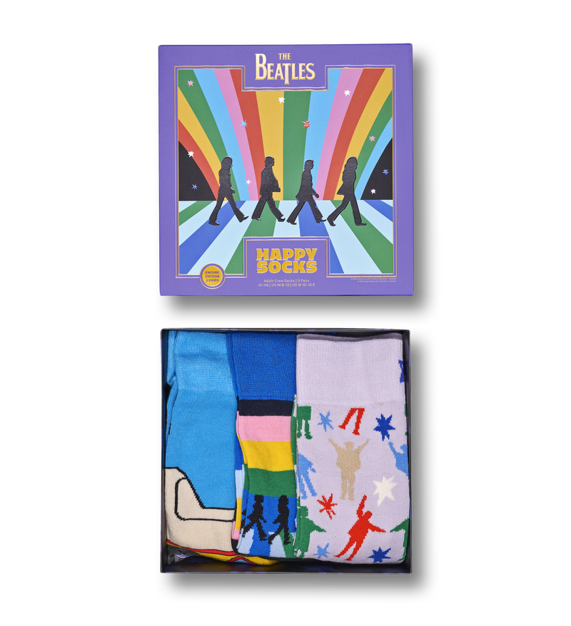 Turquoise Beatles 3-Pack Socks Gift Set