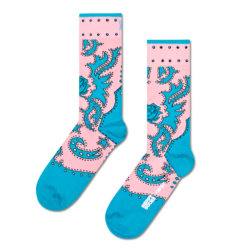 Turquoise Wrangler Freehand Crew Sock