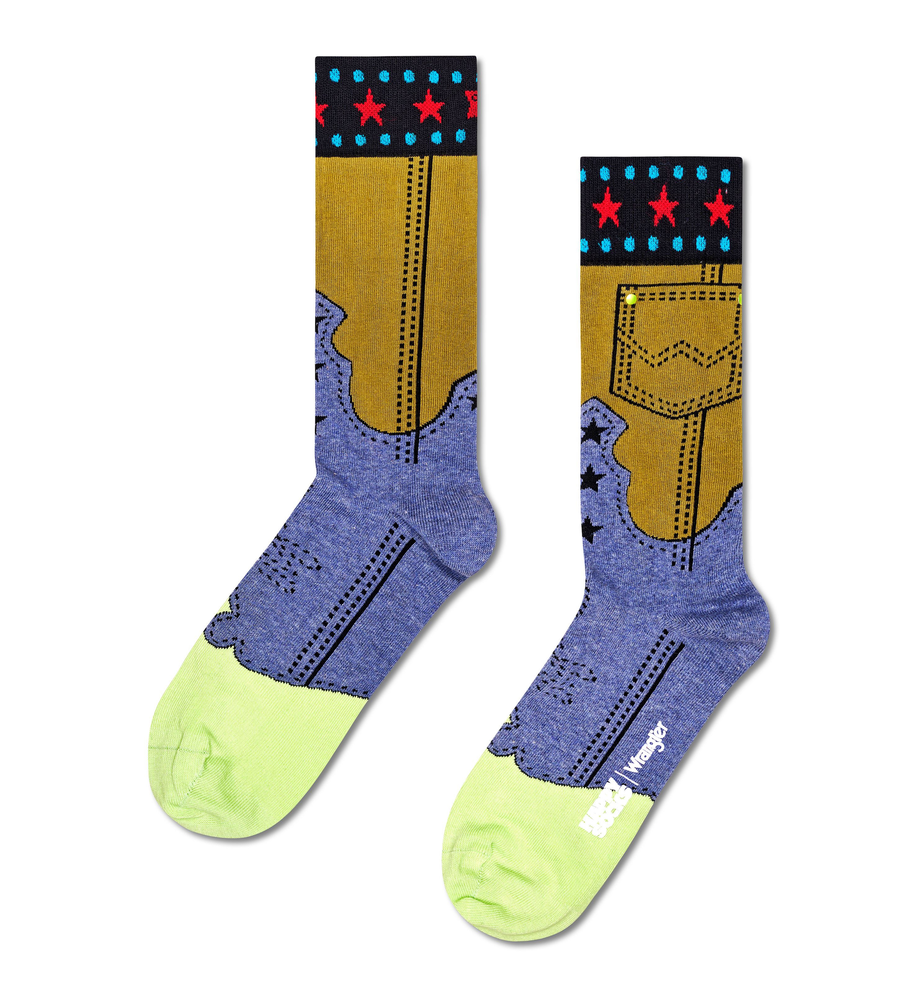 Dark Green Wrangler Jean Genie Crew Sock