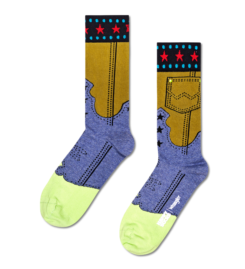 Dark Green Wrangler Jean Genie Crew Sock
