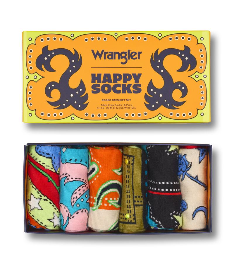 Orange Wrangler 6-Pack Rodeo Days Gift Set