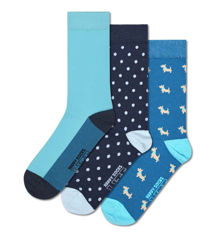 3-Pack LITE Blue Socks