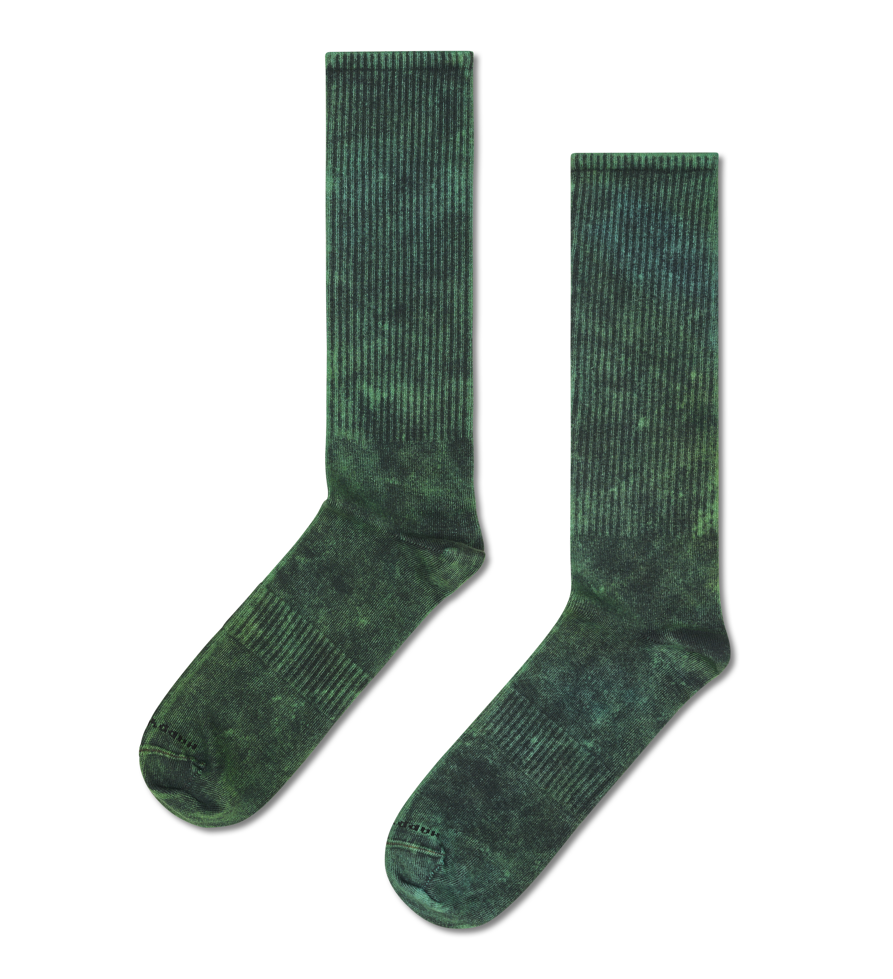 Green Acid Wash Sneaker Crew Sock