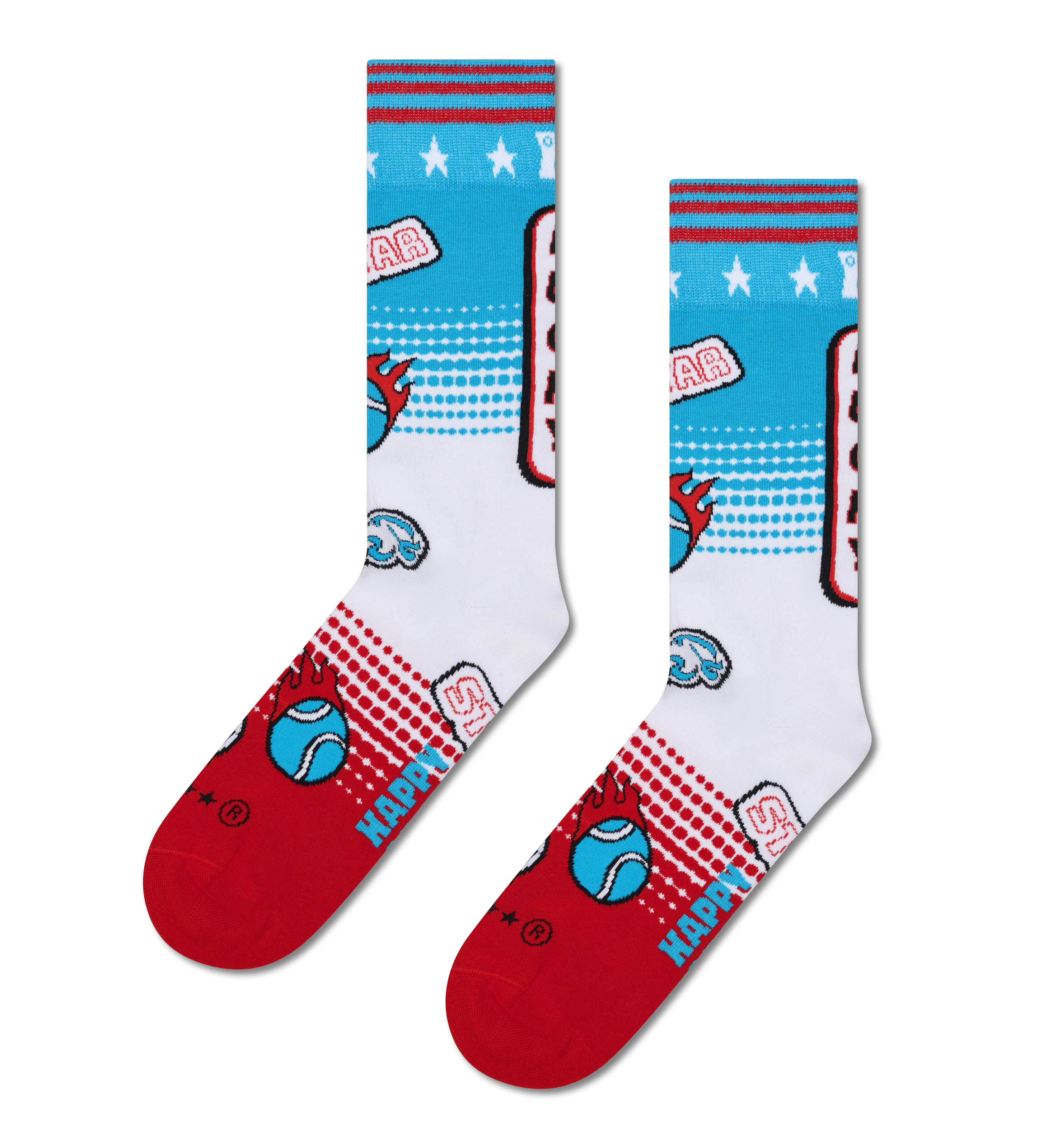 White Lucky Crew Sock