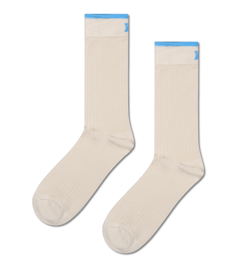 White Slinky Crew Sock