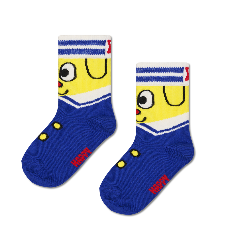 Kids Blue Sailor Crew Sock