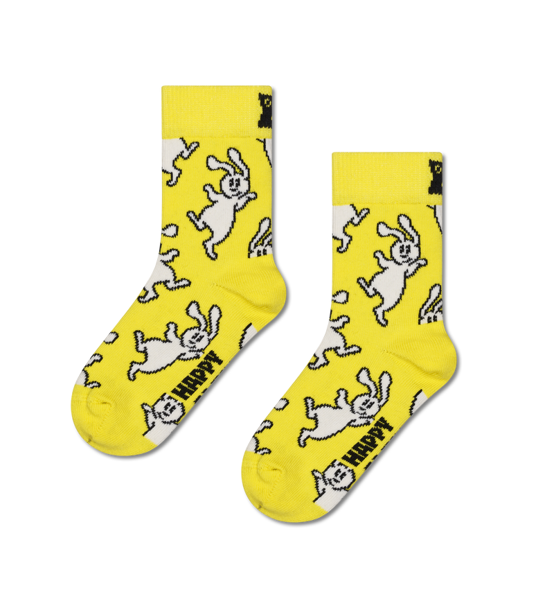 Kids Yellow Bunny Crew Sock
