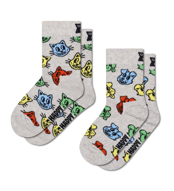 Kids 2-Pack Doggo & Cat Socks