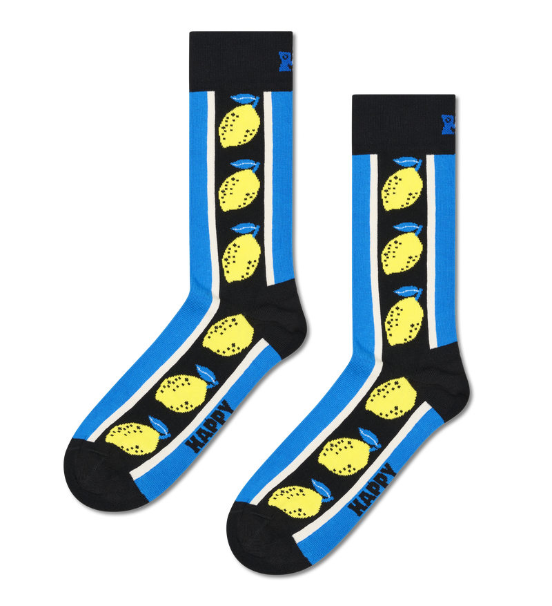 Black Lemon Crew Sock