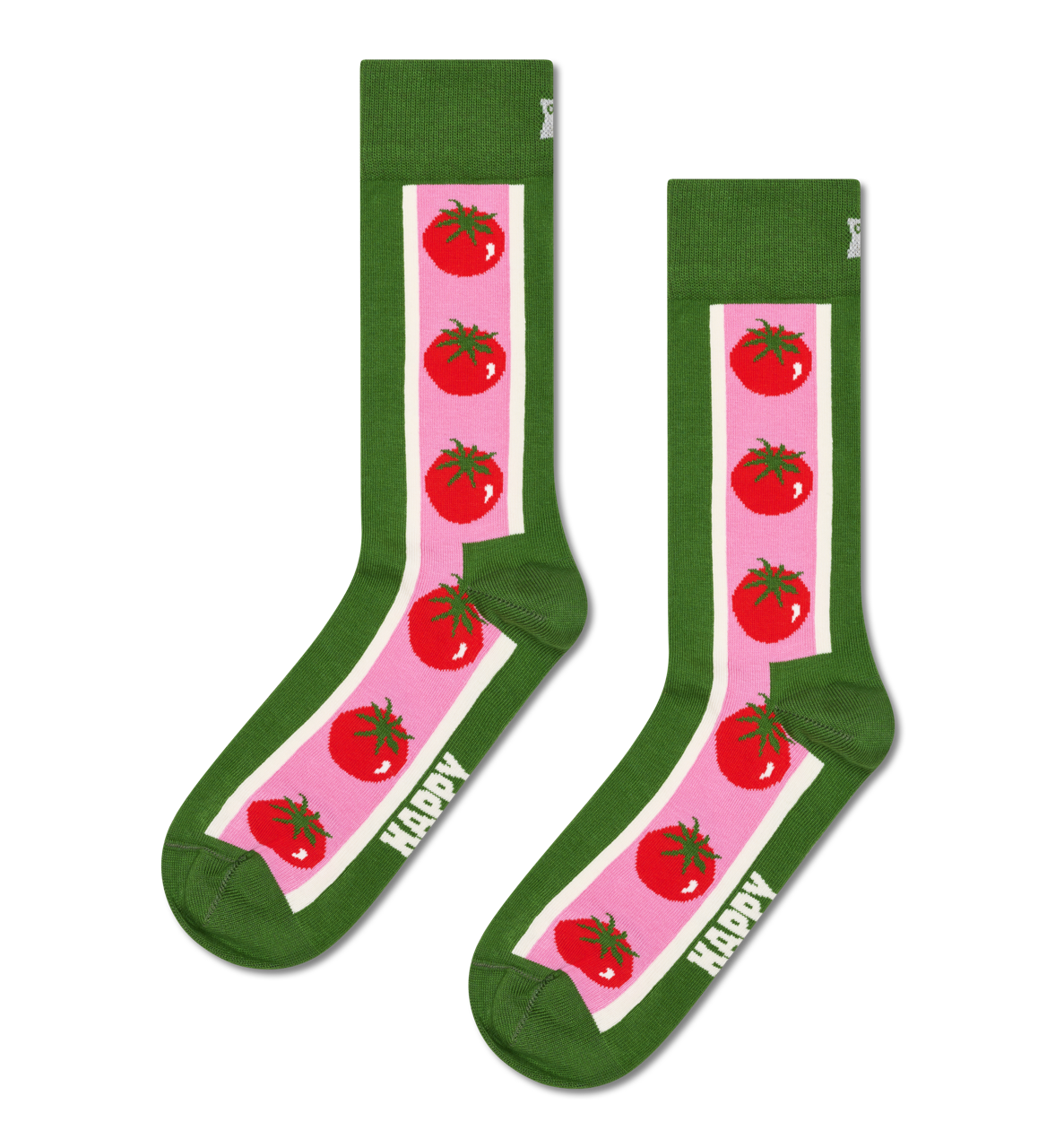 Dark Green Tomato Crew Sock
